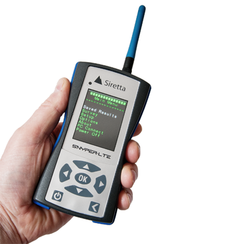 SNYPER-LTE  Siretta 4G/LTE, 3G/UMTS & 2G/GSM Signal Analyser kit (Single Scan)