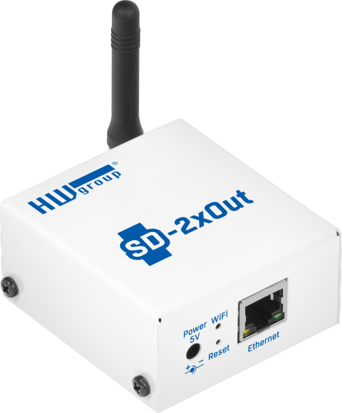 SD-2xOUT: Two digital outputs with Ethernet and WiFi